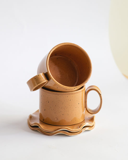 Latte Mug and Saucer Set
