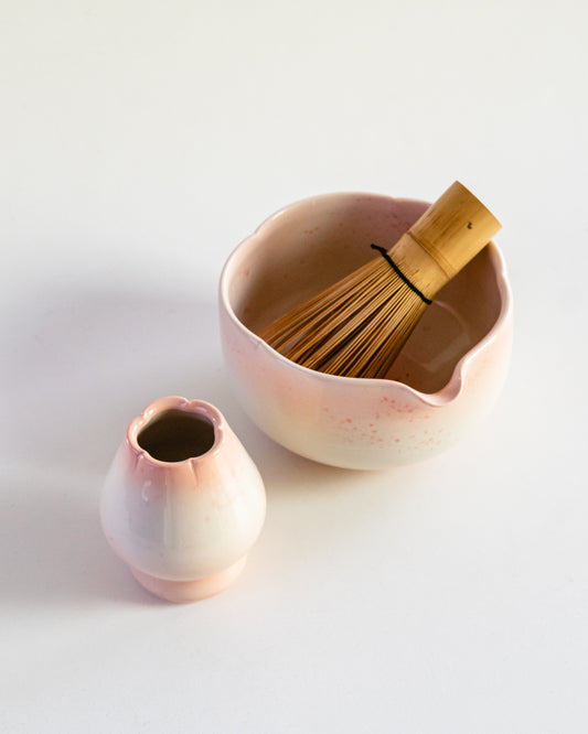 Sakura Matcha Bowl + Holder Set | Preorder